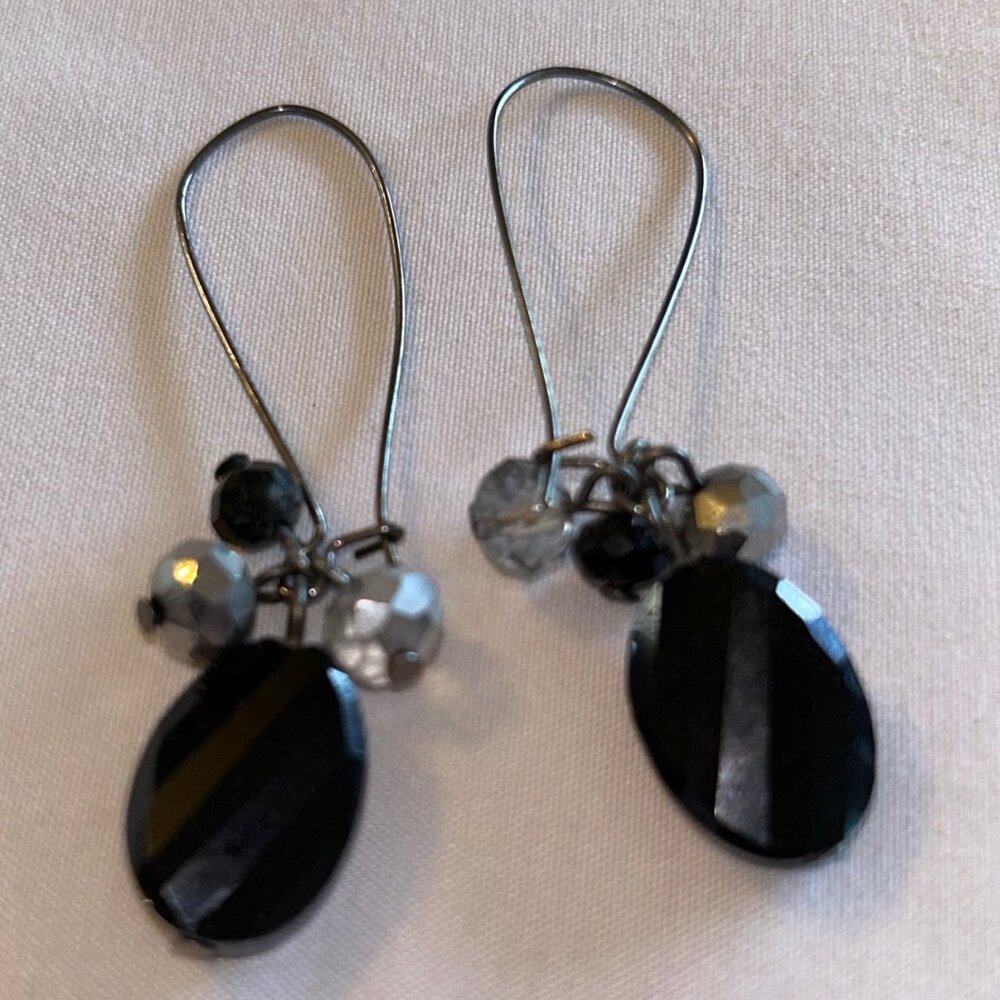 Black drop earrings